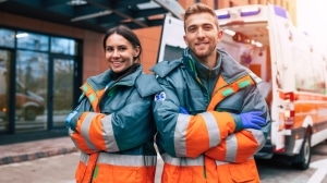 Two confident EMS professionals